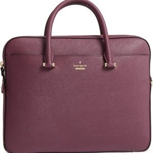 Kate Spade | Burgundy New York Saffiano Laptop Bag
